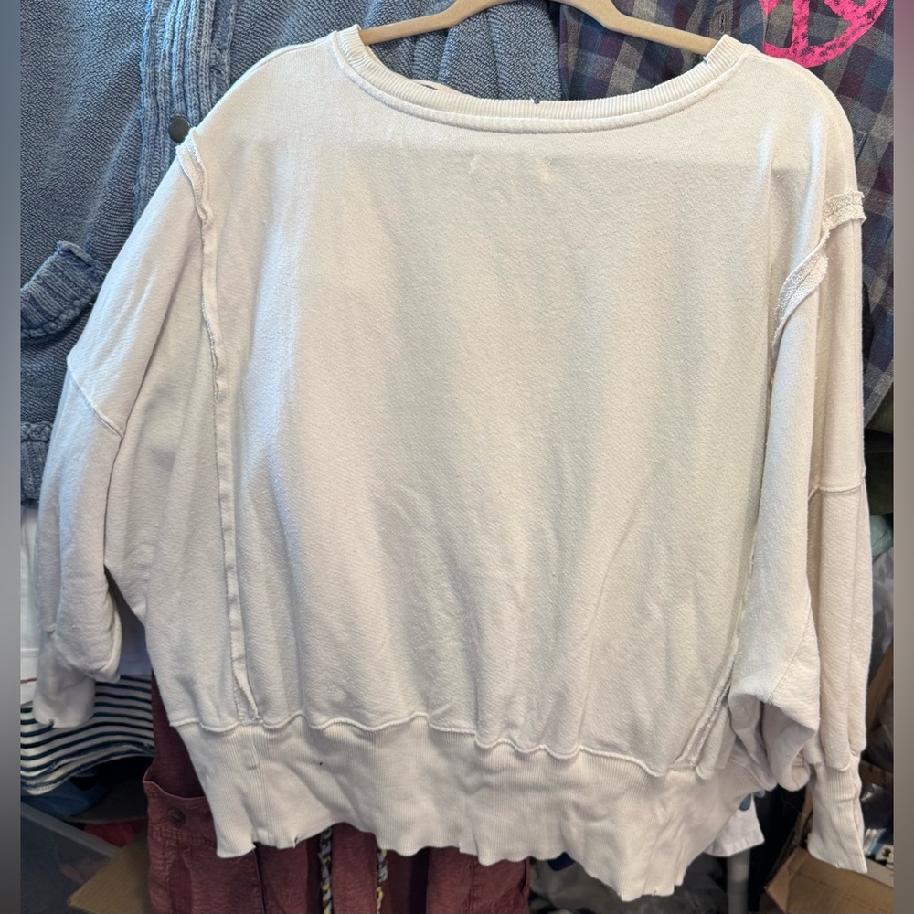 NWOT Free People We The Free Graphic Camden Pullover - highland cow combo - XS - Picture 10 of 11